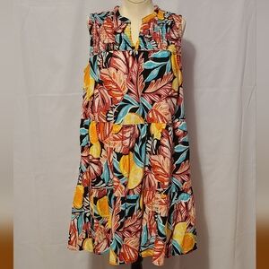 Crown & Ivy Tropical Dress With Pockets